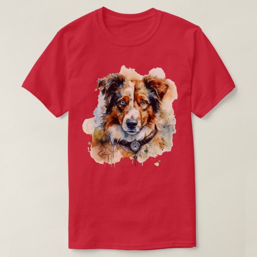 オーストラリアの羊飼い犬1 Tシャツ (デザイン正面)