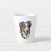 オーストラリアの羊飼い犬 カフェラテマグ (正面)