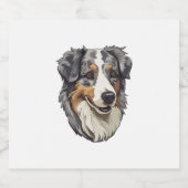 オーストラリアの羊飼い犬 スパークリングワインラベル (シングルラベル)