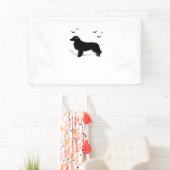 オーストラリアの羊飼い犬 – ハロウィンムーンシルエット 横断幕 (インサイチュ)