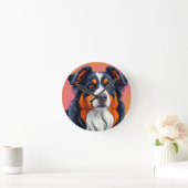 オーストラリアの羊飼い犬 ラウンド壁時計 (ホーム)
