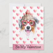 オーストラリアの羊飼い私は君の犬のバレンタインデー シーズンカード (正面)