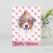 オーストラリアの羊飼い私は君の犬のバレンタインデー シーズンカード (スタンド正面)