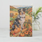 オーストラリアの羊飼い秋の収穫感謝祭 シーズンカード (スタンド正面)