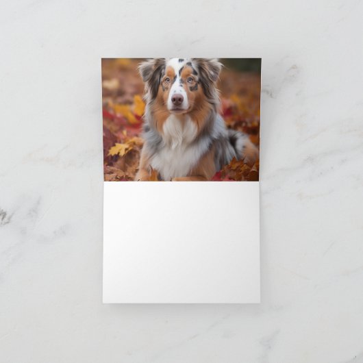 オーストラリアの羊飼い紅葉秋インスパイア カード (内部)