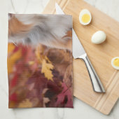 オーストラリアの羊飼い紅葉秋インスパイア キッチンタオル (四つ折り)