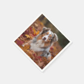 オーストラリアの羊飼い紅葉秋インスパイア スタンダードカクテルナプキン (角)