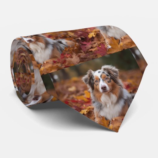 オーストラリアの羊飼い紅葉秋インスパイア ネクタイ (ロール)