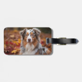 オーストラリアの羊飼い紅葉秋インスパイア ラゲッジタグ (裏面横)