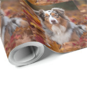 オーストラリアの羊飼い紅葉秋インスパイア ラッピングペーパー (ロールコーナー)