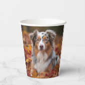 オーストラリアの羊飼い紅葉秋インスパイア 紙コップ (裏面)