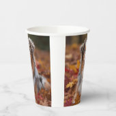 オーストラリアの羊飼い紅葉秋インスパイア 紙コップ (左)