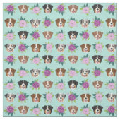 オーストラリアの羊飼い紫の花模様ミント ファブリック (見本)