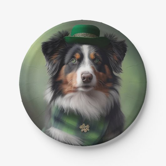 オーストラリアの羊飼い聖パトリック ペーパープレート (正面)