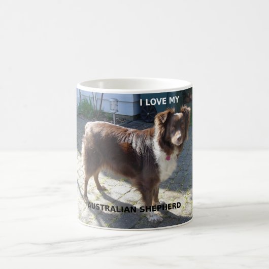 オーストラリアの羊飼い赤いトリ愛w pic コーヒーマグカップ (中央)