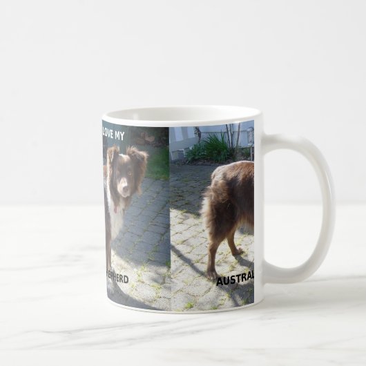 オーストラリアの羊飼い赤いトリ愛w pic コーヒーマグカップ (右)