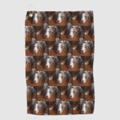 オーストラリアの羊飼い赤いメルレ敷設フラット ゴルフタオル (正面)