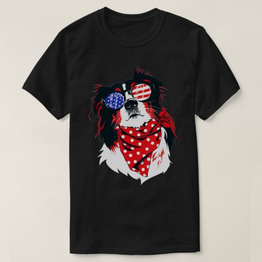 オーストラリアの羊飼い7月の4thオーストラリアのアメリカF Tシャツ (デザイン正面)