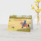 オーストラリアの羊飼い～カウボーイ～モーニングライド カード (黄色い花)