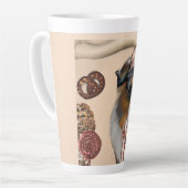 オーストラリアの羊飼い カフェラテマグ (左アングル)