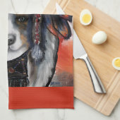 オーストラリアの羊飼い キッチンタオル (四つ折り)