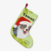 オーストラリアの羊飼い"クリスマスオーストラリアの"の絵画 スモールクリスマスストッキング (正面 (吊り時))