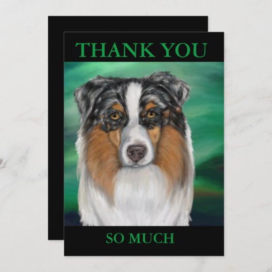 オーストラリアの羊飼い サンキューカード (正面/裏面)