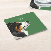 オーストラリアの羊飼い スクエアペーパーコースター (アングル)