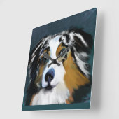 オーストラリアの羊飼い スクエア壁時計 (傾斜)