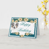 オーストラリアの羊飼い-ハッピーバースデー カード (黄色い花)