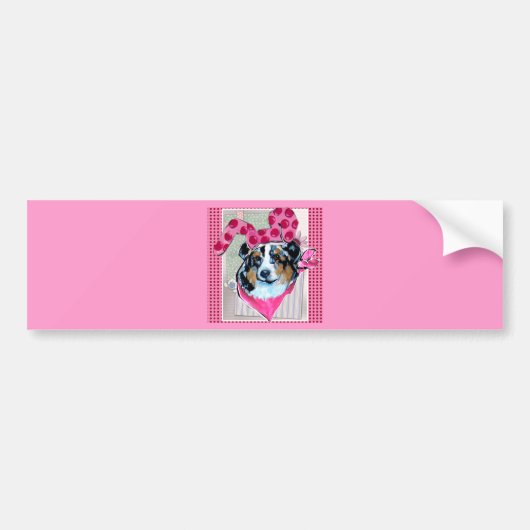 オーストラリアの羊飼い バンパーステッカー (正面)