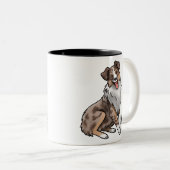 オーストラリアの羊飼い – レッドメルレツートーンコーヒームー ツートーンマグカップ (正面右)