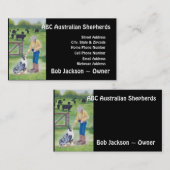 オーストラリアの羊飼い"日の終わり"の絵画 名刺 (正面/裏面)