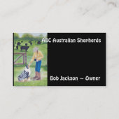 オーストラリアの羊飼い"日の終わり"の絵画 名刺 (裏面)