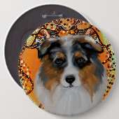 オーストラリアの羊飼い 缶バッジ (正面&裏面)