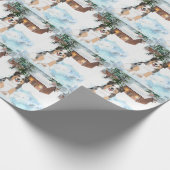 オーストラリアの羊飼い（青）ラッピング紙 ラッピングペーパー (角)