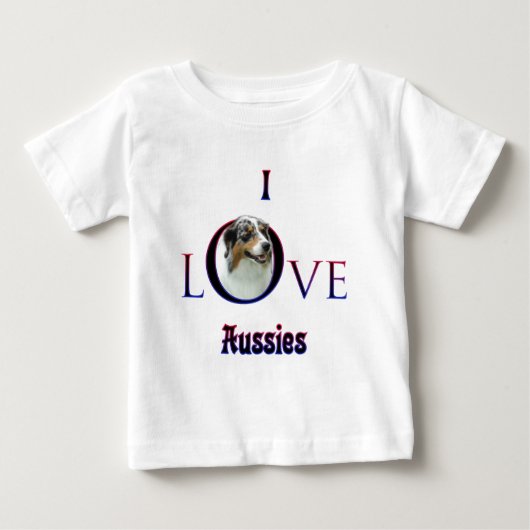 オーストラリアの羊飼いI愛 ベビーTシャツ (正面)