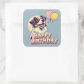 オーストラリアの羊飼カラフルい犬 スクエアシール (バッグ)