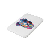 オーストラリアの羊飼カラフルい犬 バスマット (アングル)