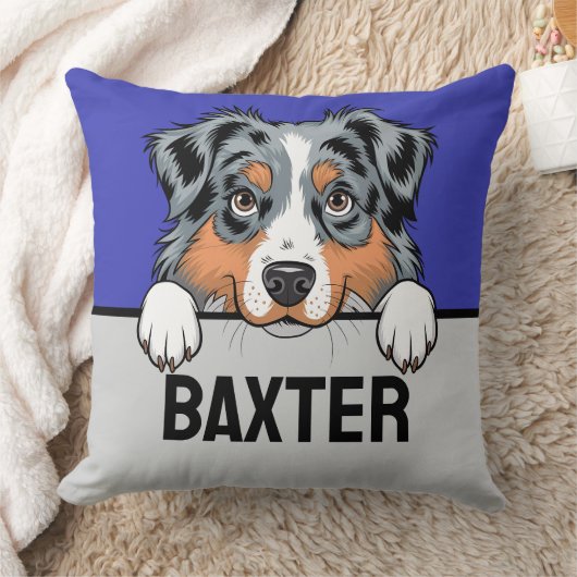 オーストラリアの羊飼パーソナライズされたいの愛犬家 クッション (ブランケット)