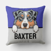 オーストラリアの羊飼パーソナライズされたいの愛犬家 クッション (裏面)