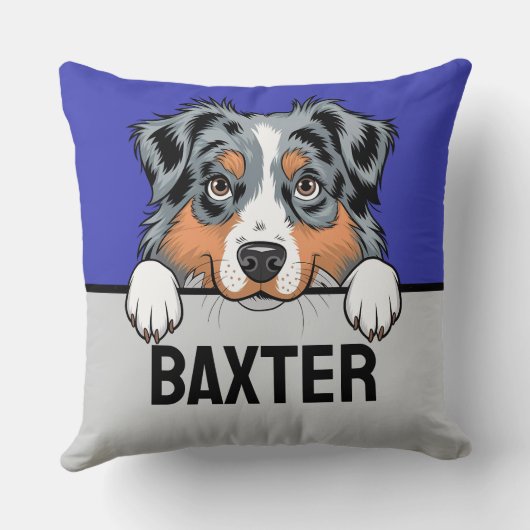 オーストラリアの羊飼パーソナライズされたいの愛犬家 クッション (裏面)