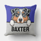 オーストラリアの羊飼パーソナライズされたいの愛犬家 クッション (正面)