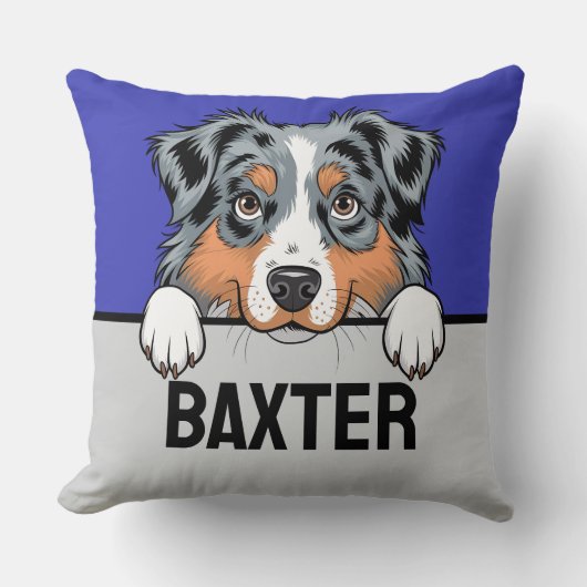 オーストラリアの羊飼パーソナライズされたいの愛犬家 クッション (正面)