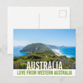 オーストラリアの美しい海岸の風景 崖 ポストカード (正面/裏面)