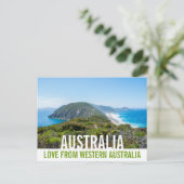 オーストラリアの美しい海岸線の崖からの愛 ポストカード (スタンド正面)