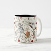 オーストラリアの花の模様コアラスポッサムコカトオ ツートーンマグカップ (正面右)