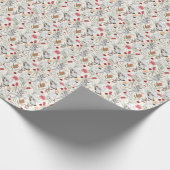 オーストラリアの花の模様コアラスポッサムコカトオ ラッピングペーパー (角)