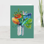 オーストラリアの花の水色 カード (正面)