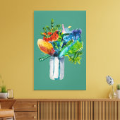 オーストラリアの花の水色 キャンバスプリント (インサイチュ (リビング))